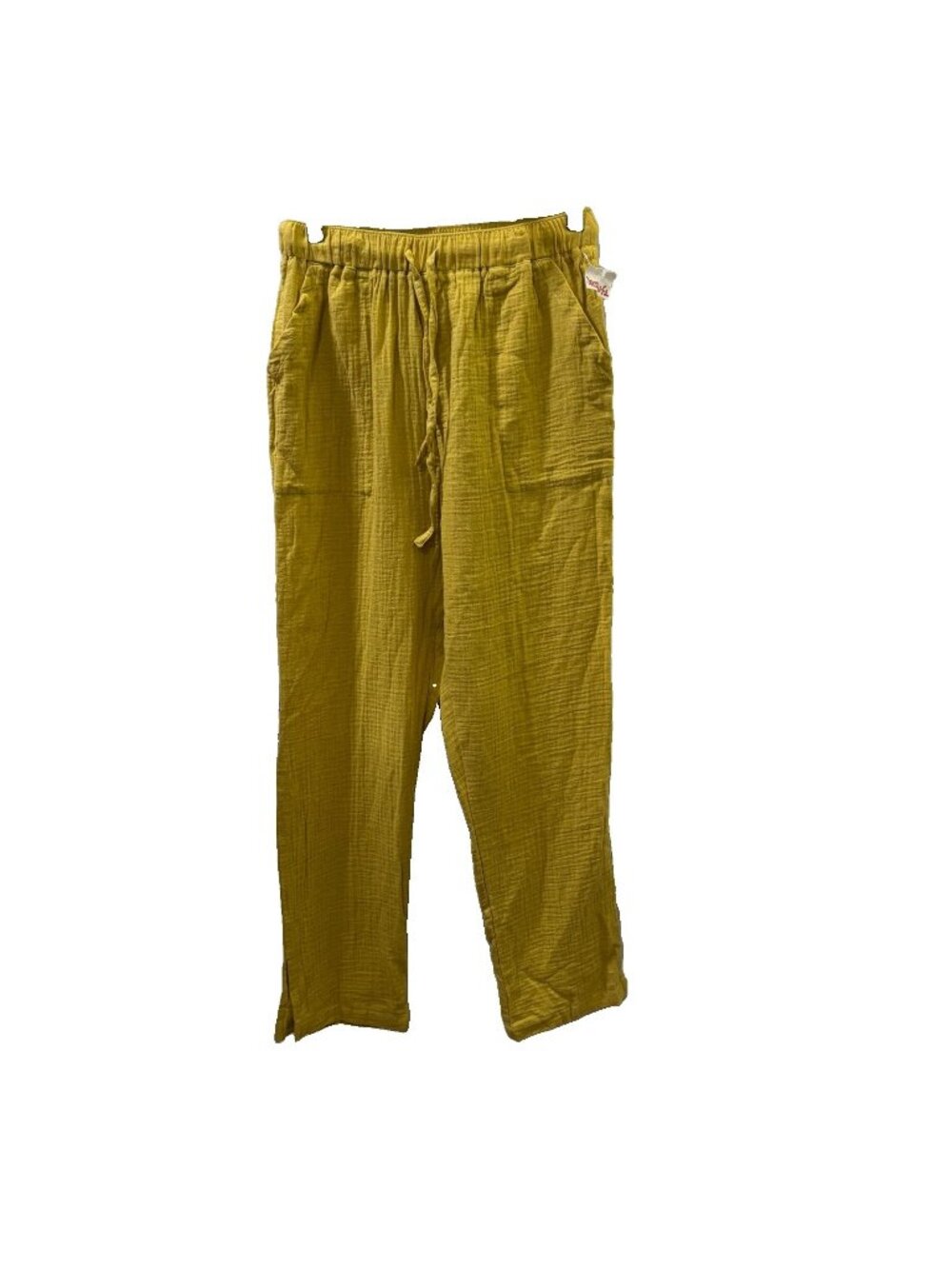 Monrow Organic Cotton Gauze Pullon Mustard Pants Resort Lounge Wear Women Small